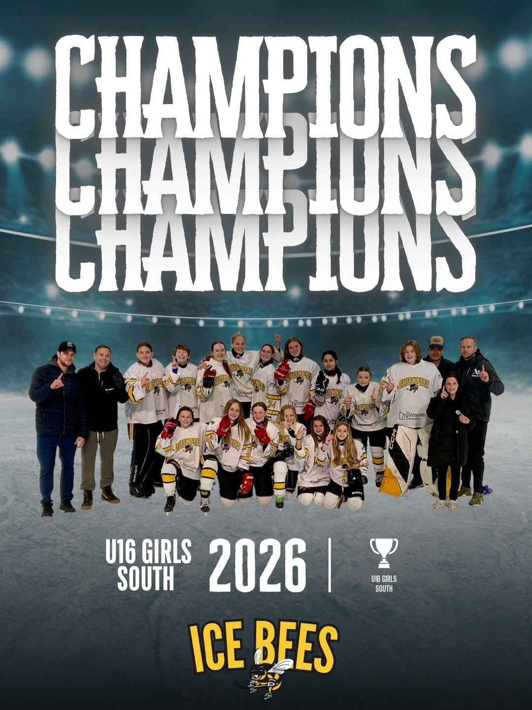 The Ice Bees are the league CHAMPIONS